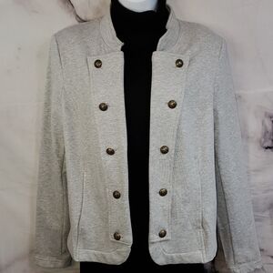 Tommy Hilfiger Size L Military Style Gray Jacket